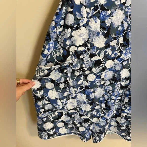 Free People Movement Womens Hot Shot Printed Romper Slouch Medium Blue Outdoors - Picture 5 of 9